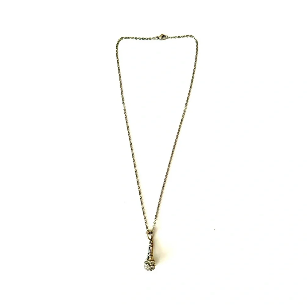 SILVER MICROPHONE Necklace - Picture 2 of 5